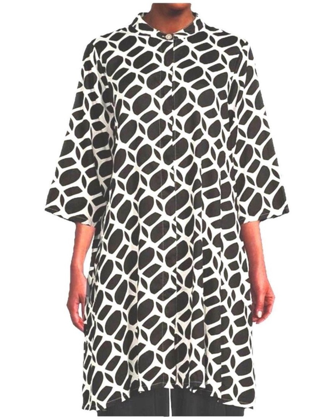 Bryn Walker Winona Tunic Dress Cotton Artsy Wearable Art Minimalist Size Small
